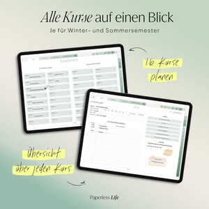 Digital Study Planner 2025/26 | Digital Semester Planner for Goodnotes, Penly, and more | With Apple Calendar Function | Sage image 6