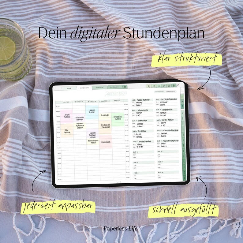 Digital Study Planner 2025/26 | Digital Semester Planner for Goodnotes, Penly, and more | With Apple Calendar Function | Sage image 3