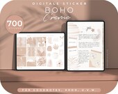 700+ Digitale Sticker Set Blush // Precropped GoodNotes Stickers Boho // Digital Planner Stickers // Stickerbuch