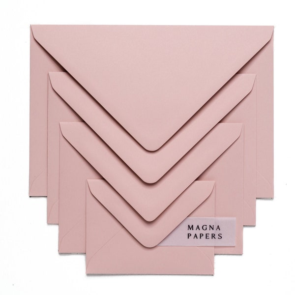 Premium Blush Pink Envelopes | C5/A5, 5x7, C6/A6, A9, C7/A7, DL, Square | Pink Wedding Invitation Envelopes, Engagement, Save the Date, RSVP