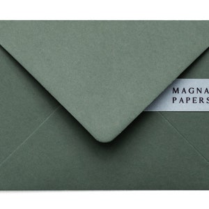 Premium Khaki Umschläge 5x7 (133 x 184 mm) US A7 Grüne Hochzeitseinladungsumschläge, Verlobung lädt ein, Save the Date & Party lädt ein