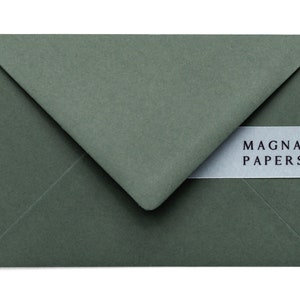 Premium Khaki Envelopes C6 (114x162mm) A6 Small Green Envelopes, Engagement, Wedding Invitation, Save The Date, RSVP, Note Cards, Stationary