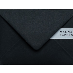 Premium Jet Schwarz Umschläge 5x7 (133 x 184 mm) US A7 Hochzeitseinladung Umschläge | 135g/qm | Party Einladungen, Verlobung & Save the Date