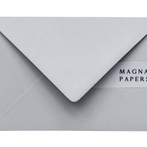 Premium Mid Grey Envelopes C6 (114x162mm) A6 Small Gray Wedding Invitation Envelopes 135gsm | Save The Date, RSVP, Engagement, Note Cards