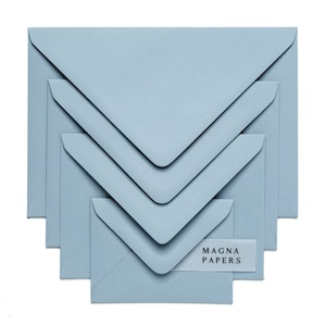 Premium Dusty Blue Envelopes | C6 / A6, C7 / US A7, DL, Square | Luxury Wedding Invitation, Engagement Invites, Save the Date