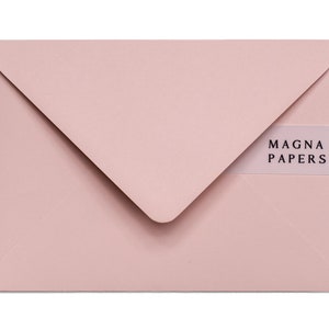 Sobres premium de color rosa ruborizado de 5 x 7 (133 x 184 mm), tamaño A7 de EE. UU., para invitaciones de boda, para guardar la fecha, para compromisos, para fiestas, para papelería y cartas