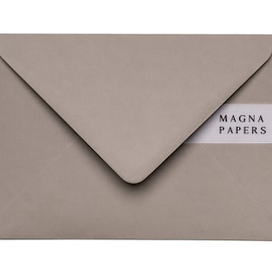 Premium Mokka Umschläge 5x7 (133 x 184 mm) US A7 Taupe Hochzeitseinladung Umschläge | Qualität 135g/qm Euro Umschläge | Verlobung, Party lädt ein