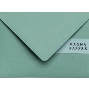Premium Jade Green Envelopes C6 (114x162xmm) A6 Small Green Wedding Invitation Envelopes, Save The Date, RSVP, Engagement, Place names