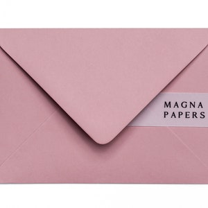 Buste Premium Dusty Rose C6 (114 x 162 mm) Buste A6 per inviti di nozze rosa piccole, fidanzamento, RSVP, biglietti di auguri, lettere, cancelleria