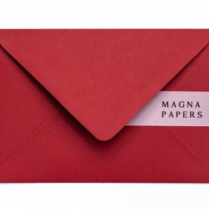 Enveloppes rouge cerise haut de gamme C6 (114 x 162 mm) A6 Petit faire-part de mariage rouge, Carte de voeux, Retenez cette date, RSVP, Faire-part de fête, Fiançailles