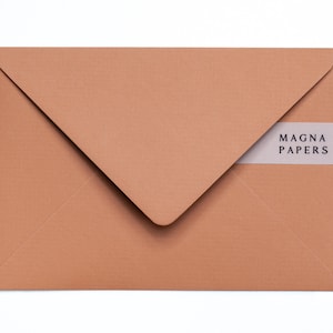 Buste in terracotta premium 5x7 (133 x 184 mm) US A7 / Buste per inviti di nozze in euro, fidanzamento, Save the Date, festa, stampa di indirizzi