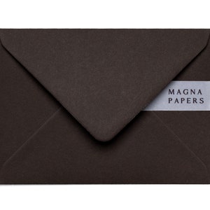 Enveloppes Cacao premium 5 x 7 (133 x 184 mm) Enveloppes A7 US pour faire-part de mariage | Enveloppes marron de qualité | Invitations fiançailles et « Save The Date »