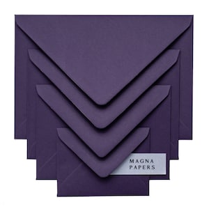 Premium Aubergine Envelopes | C5/A5, 5x7, C6/A6, C7/A7, DL, Square | Purple Wedding Invites, Engagement, Save the Date, Party, Stationary