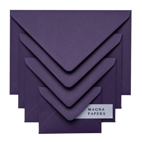 Premium Aubergine Envelopes | C5/A5, 5x7, C6/A6, C7/A7, DL, Square | Purple Wedding Invites, Engagement, Save the Date, Party, Stationary
