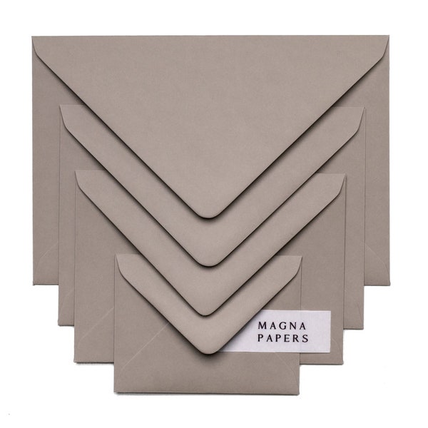 Premium Mocha Envelopes | C5 / A5, 5x7, C6 / A6, US A7, DL, Square | Taupe Wedding Invitation, Engagement, Save the Date, Luxury Stationary