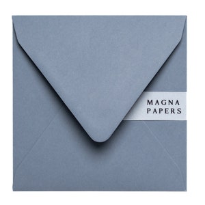 Premium Airforce Blau Briefumschläge quadratisch | Euro Flap Umschläge | Hochzeitseinladungsumschläge, Verlobung, Save The Date, Adressdruck