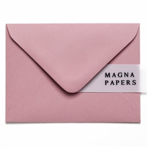 Premium Dusty Rose Envelopes C7 (82x113mm) A7 Small Wedding Invitation Envelopes, Mini name cards, table names, Place Names, RSVP Invites