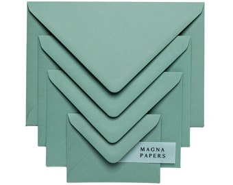 Jade Green Textured Envelopes: Wedding Invitations, Cards (C5/A5, 5x7, C6/A6, C7/A7, DL, Square)