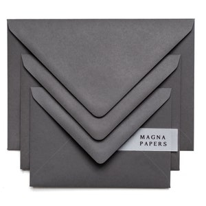 Buste grigio tempesta / Buste di qualità pesante / Dimensioni: A5 (C5) e 5x7 (US A7) / Inviti di nozze / Liquidazione, non rimborsabile