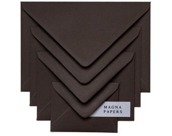 Cocoa Brown Envelopes: Textured Paper, Wedding Invitations (C5/A5, 5x7/A7, C6/A6, C7, DL, Square)