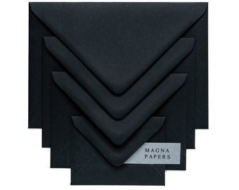 Tiefschwarze Umschläge: 135gsm Strukturpapier, Hochzeitseinladungen