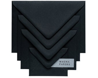 Premium Jet Black Envelopes | Luxury 135gsm | C5/A5, 5x7, C6/A6, C7/A7, DL, Square | Wedding Invitation, Save the date, Engagement Invites