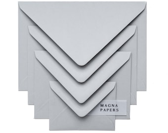 Mittelgraue Umschläge: Strukturiertes 135gsm Papier - Wedding, Antwortkarten