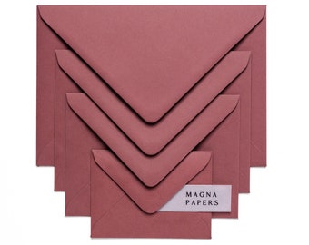 Dunkelrosa strukturierte Umschläge 130gsm | Luxuriöse rosa Umschläge für Hochzeiten, Grußkarten und zum Basteln