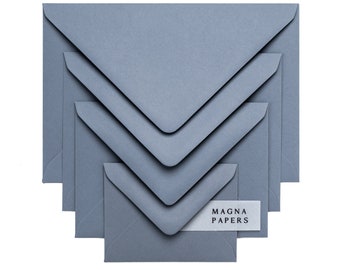 Airforce Blue Textured Envelopes: Wedding Invitations, Cards (C5/A5, 5x7, C6/A6, C7/A7, DL, Square)
