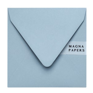 Buste blu polvere Premium quadrate (155 x 155 mm) Buste per inviti di nozze / Inviti blu polvere, fidanzamento, inviti Save The Date, festa