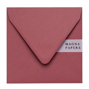 Premium Deep Rose Envelopes Square (155x155mm) Wedding Invitation Envelopes | Pink Euro Envelopes | Engagement, Party, Save The Date Invites