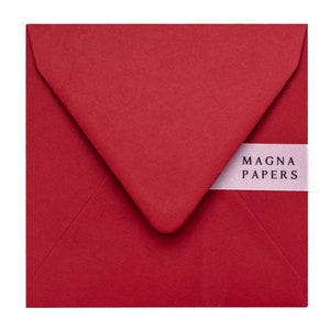 Sobres rojos cereza premium cuadrados (155 x 155 mm) Invitaciones de boda rojas, Save the date, invitaciones de compromiso, invitaciones a fiestas, tarjetas navideñas