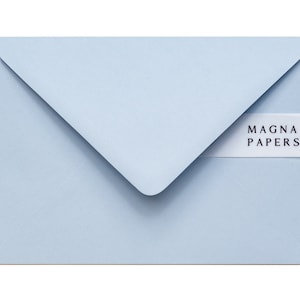 Premium poederblauwe enveloppen 5 x 7 (133 x 184 mm) Amerikaanse A7-huwelijksuitnodigingen | Euroflap-enveloppen | Engagement- en save-the-date-uitnodigingen