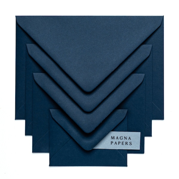 Premium Navy Envelopes | Luxury 135gsm | C5/A5, 5x7, C6/A6/, C7/A7, DL, Square | Blue Wedding Invitations, Engagement, Party, Save the date