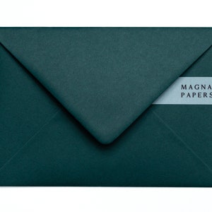 Sobres premium verde cazador C5 (155 x 220 mm) A5 / Sobres esmeralda de calidad, invitaciones de boda, compromiso, fiesta y reserva de fecha