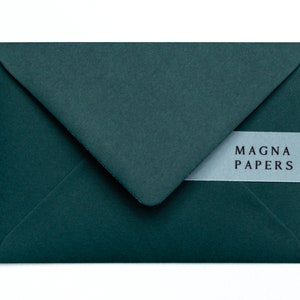 Buste Premium Hunter Green C6 (114 x 162 mm) Busta piccola A6 verde, invito di nozze, Save The Date, RSVP, fidanzamento, biglietto di auguri di lusso