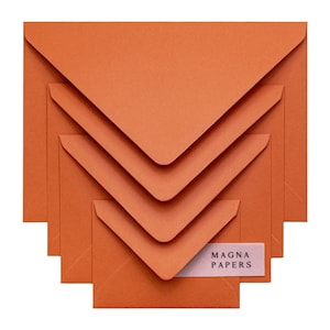 Sobres premium color naranja quemado / C5/A5, 5x7/US A7, C6/A6, C7/A7, DL, cuadrados / invitaciones de boda naranjas, invitaciones de compromiso, reserva de fecha