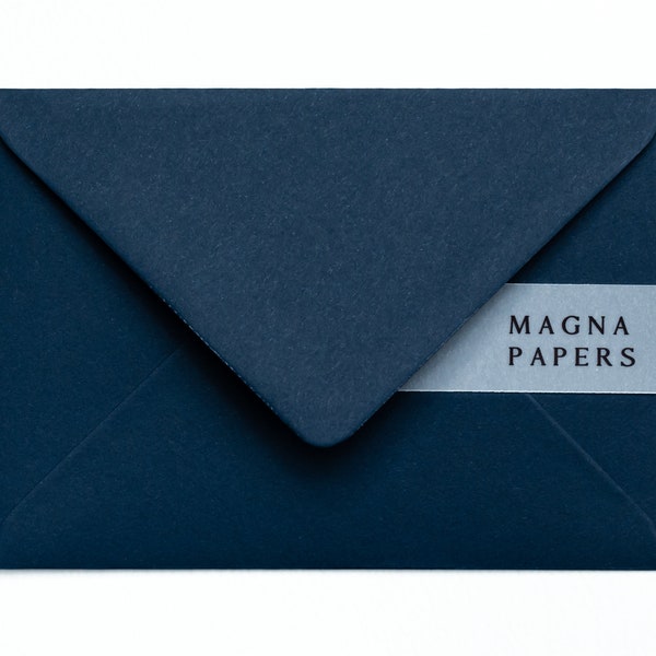 Premium Navy Envelopes C6 (114x162mm) A6 Small Wedding Invitation Envelopes 135gsm, Blue Save the Date, Engagement, Party Invites, Note Card