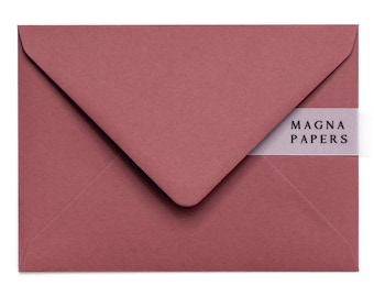 Premium Deep Rose Envelopes 5x7 (133x184mm) US A7 | Quality Heavyweight Envelopes | Wedding Invitation, Engagement & Save The Date Invites