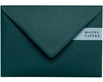 Enveloppes vert chasseur haut de gamme C5 (152 x 216 mm) A5 | Enveloppes émeraude de qualité, faire-part de mariage, fiançailles, faire-part pour une fête et « réservez »