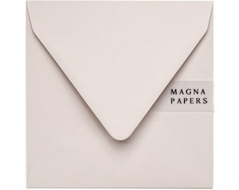 Premium Almond Envelopes Square (155x155mm) Wedding Invitation Envelopes | Heavyweight Envelopes | Engagement, Save The Date & Party Invites