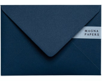 Premium marineblauwe enveloppen C5 (155 x 220 mm) A5-huwelijksuitnodigingenveloppen 135 gsm, blauwe verlovingsuitnodiging, feestuitnodigingen, bewaar deze datum, brief
