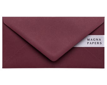 Burgundy DL Envelopes 135gsm | Premium Textured Envelopes for Business Letters, Invitations & Money Gifts
