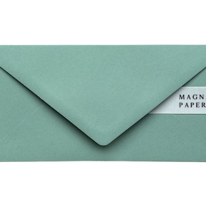 Sobres Premium de color verde jade DL (110 x 220 mm) / Invitación de boda, Compromiso, Invitación para guardar la fecha, Dinero, Negocios, Cartas, Caligrafía
