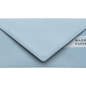 Sobres azules polvorientos de primera calidad DL (110 x 220 mm) / Sobres de invitación azules, bodas, compromisos, invitaciones para guardar la fecha, dinero, cartas comerciales