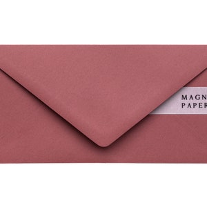 Sobres Premium Deep Rose DL (110 x 220 mm) / Sobres de lujo de color rosa / Invitaciones de boda, compromiso, Save The Date, dinero, cartas comerciales