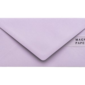 Premium Flieder Briefumschläge DL (110 x 220 mm) | Lila Hochzeitseinladungen, Verlobung, Save The Date, Geld, Kalligraphie, Geschäftsbriefe, Brieftasche
