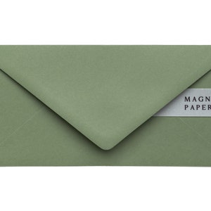 Premium Olive Envelopes DL (110x220mm) | Luxury Green 135gsm envelope, Wedding Invitation, Engagement, Save the Date, Party, Money, Business