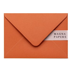 Envelopes C6 Laranja Queimado: Texturizados 135gsm, Convite de Casamento, RSVP