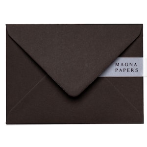 Enveloppes marron cacao : faire-part de mariage A7 5 x 7 texturé